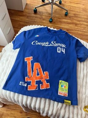 Cough Syrup LA Graphic Short Sleeve Tee - Blue